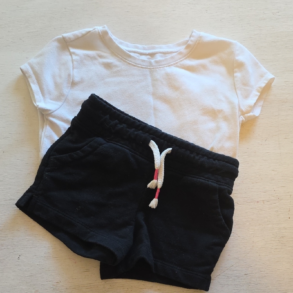 Cat & Jack White Tee and Navy Shorts‎ Set